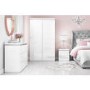 Gabriella White High Gloss Double Wardrobe with Diamante Trim