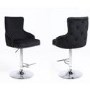 Black Velvet Swivel Bar Stool - Height Adjustable - Jade Boutique