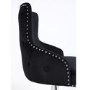 Black Velvet Swivel Bar Stool - Height Adjustable - Jade Boutique