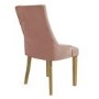 GRADE A1 - Kaylee Luxury Pink Pair of Button Dining Chairs with Oak Legs