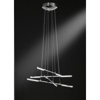 Chrome Pendant Light with LED Cross Design - Forte Chrome Pendant Light with LED Cross Design - Forte