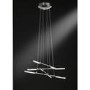 Chrome Pendant Light with LED Cross Design - Forte