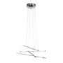 Chrome Pendant Light with LED Cross Design - Forte
