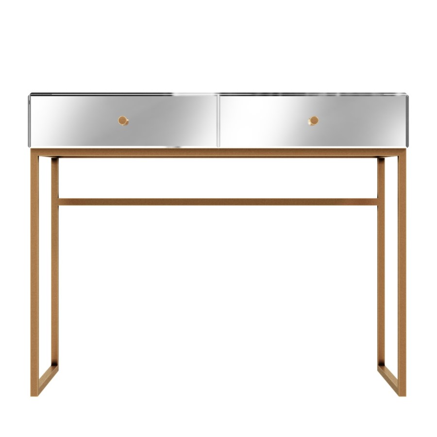 Mirrored Dressing Table with 2 Drawers - Lola