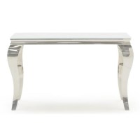 Louis Mirrored Console Table in White - By Vida Living Louis Mirrored Console Table in White - By Vida Living