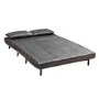 2 Seater Futon Sofa Bed in Grey Velvet - Madison