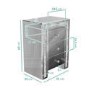 Mariah Crushed Diamond Mirrored Bedside Table in Silver