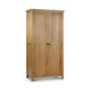 Solid Oak 2 Door Double Wardrobe - Marlborough - Julian Bowen