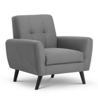 Grey Woven Fabric Armchair - Monza Grey Woven Fabric Armchair - Monza