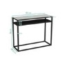 Marble Top Console Table with Black Iron Base - Narrow