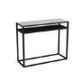 Marble Top Console Table with Black Iron Base - Narrow
