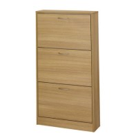 LPD Nova 3 Door Shoe Cabinet in Oak LPD Nova 3 Door Shoe Cabinet in Oak