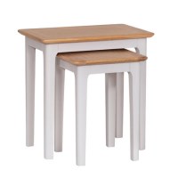 Keswick Nest of 2 Tables in Grey and Oak Keswick Nest of 2 Tables in Grey and Oak