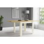 GRADE A1 - New Town Farmhouse Flip Top Cream & Oak Dining Table - Seats 4