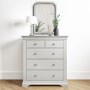 Grey Painted French Chest of 5 Drawers - Olivia