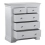 Grey Painted French Chest of 5 Drawers - Olivia