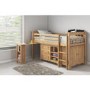 GRADE A1 - Oxford Pine Mid Sleeper Bed with Pull Out Desk - Ladder fixes to either side!