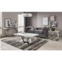 Vida Living Orion White Glass Top Lamp Table with Metal Base