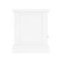 Pure White Solid Wood TV Unit Stand with Storage Drawers