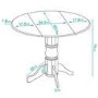 Rhode Island Small Round Drop Leaf Table in White - Seats 4