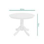 Small Round Dining Table in White - Seats 4 - Rhode Island