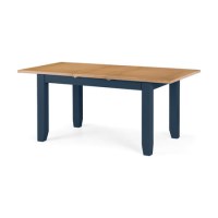 Dark Blue Extendable Dining Table with Oak Top - Seats 6 - Julian Bowen Richmond Dark Blue Extendable Dining Table with Oak Top - Seats 6 - Julian Bowen Richmond