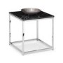 Black Marble & Silver Side Table - Julian Bowen Scala