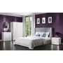 Selena White High Gloss Bedside Table with LED Light