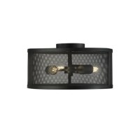 Black Mesh Flush Ceiling Light - Fishnet Black Mesh Flush Ceiling Light - Fishnet