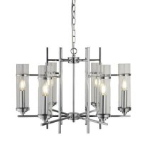 6 Light Pendant in Chrome & Glass - Milo 6 Light Pendant in Chrome & Glass - Milo