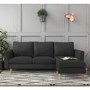 Brooke Dark Grey 3 Seater Corner Sofa - Right/Left Hand Chaise