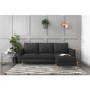 Brooke Dark Grey 3 Seater Corner Sofa - Right/Left Hand Chaise