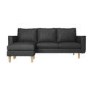 Brooke Dark Grey 3 Seater Corner Sofa - Right/Left Hand Chaise