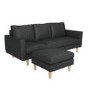 Brooke Dark Grey 3 Seater Corner Sofa - Right/Left Hand Chaise