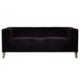 Bailey Velvet 3 Seater Sofa in Dark Aubergine