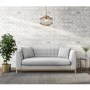 Erin Light Grey Fabric 3 Seater Sofa with Cushions