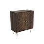 Sideboard in Dark Wood with Brass Inlay - Tahlia