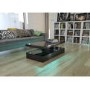 Tiffany Black High Gloss Rectangular Coffee Table with LED Lighting