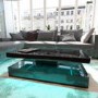 Tiffany Black High Gloss Rectangular Coffee Table with LED Lighting