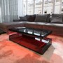 Tiffany Black High Gloss Rectangular Coffee Table with LED Lighting