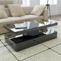 Tiffany Black High Gloss Rectangular Coffee Table with LED Lighting