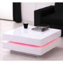 High Gloss White Coffee Table with LED Lighting - Tiffany Range