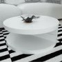 High Gloss Round White Coffee Table - Tiffany Range