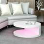 High Gloss Round White Coffee Table - Tiffany Range