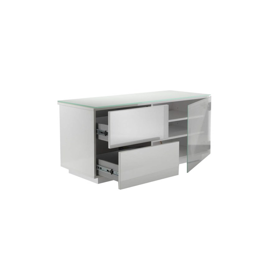 UKCF Paris Gloss White and white TV Cabinet - Up to 42 Inch