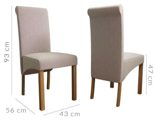 New Haven dining chair dimensions