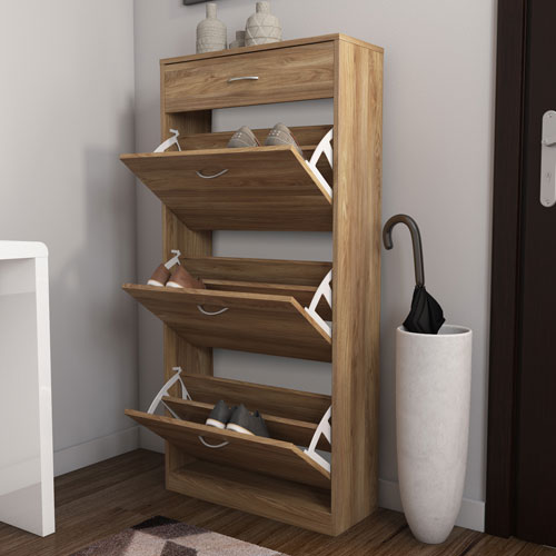 Torino shoe cabinet open