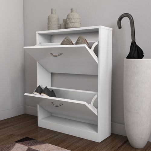 Torino shoe cabinet open