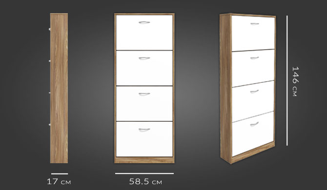 Torino shoe cabinet dimensions