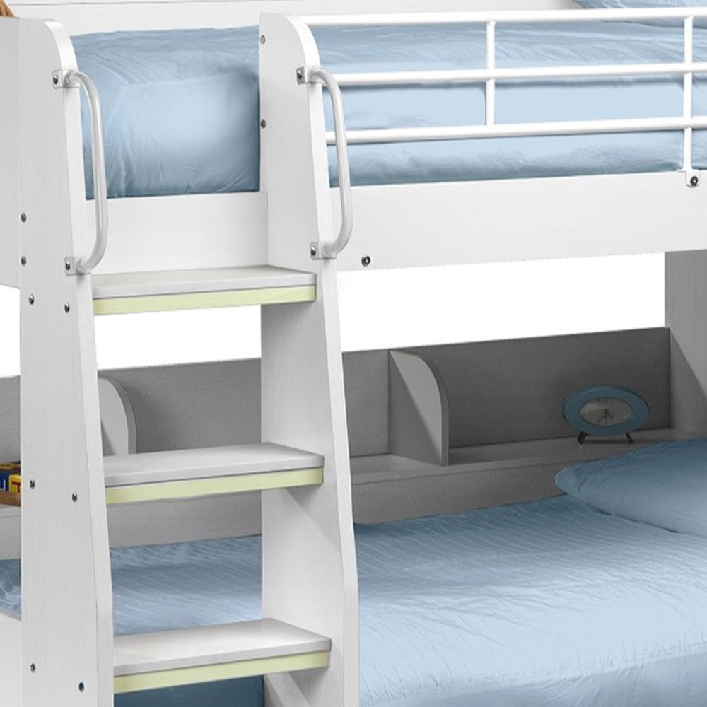 Domino bunk bed ladders in white